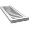 Ekena Millwork Vertical Surface Mount PVC Gable Vent: Functional, w/ 2"W x 2"P Brickmould Sill Frame, 12"W x 34"H GVPVE12X3403SF - alternate 4